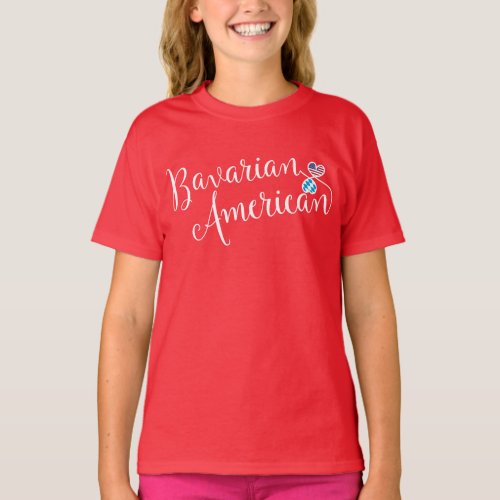 Bavarian American Entwinted Hearts T_Shirt