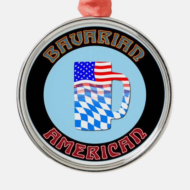 Bavarian American Stein Ornament (Front)