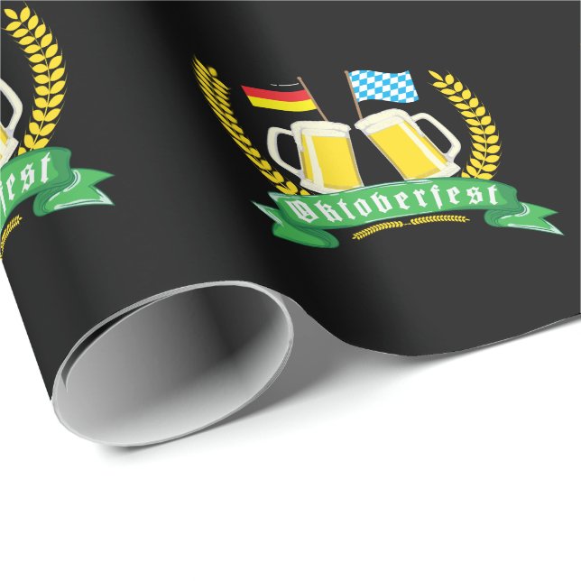 Bavarian and German flag Wrapping Paper (Roll Corner)