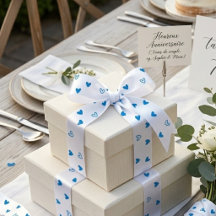 Bavarian Blue Hearts White for Wedding