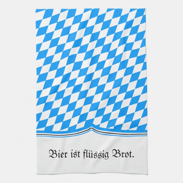 Bavarian Blue White Kitchen Towel (Vertical)