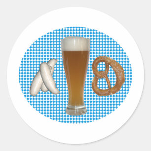 Bavarian bread classic round sticker