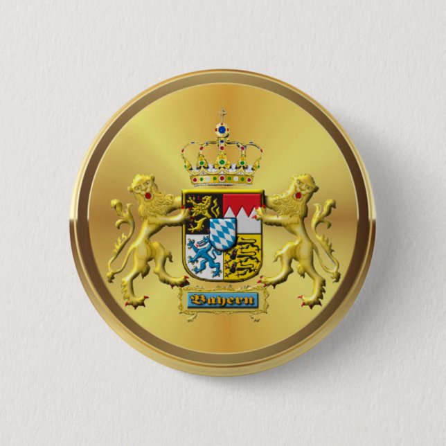 Bavarian Coat of Arms Pin Button (Front)