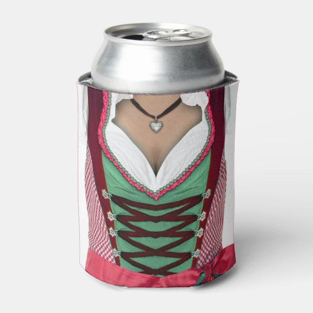 Bavarian Dirndl Can Cooler (Can Front)