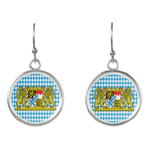 Bavarian earrings with state coat of arms