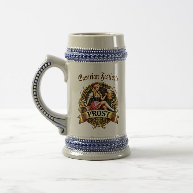 Bavarian Festivals - Dirndl 2025 Beer Stein (Left)