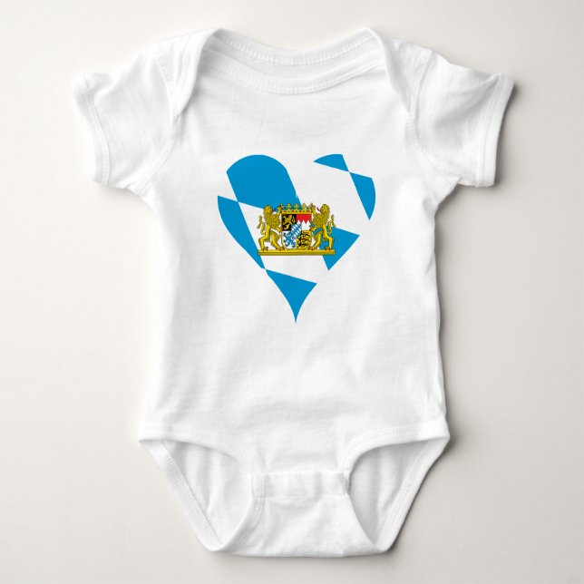 Bavarian flag baby bodysuit (Front)