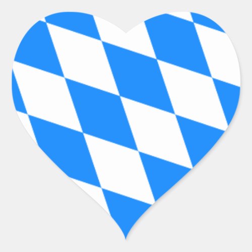 Bavarian Flag _ Bayerische Flagge Heart Sticker