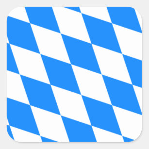 Bavarian Flag - Bayerische Flagge Square Sticker