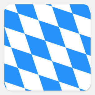 Bavarian Flag - Bayerische Flagge Square Sticker