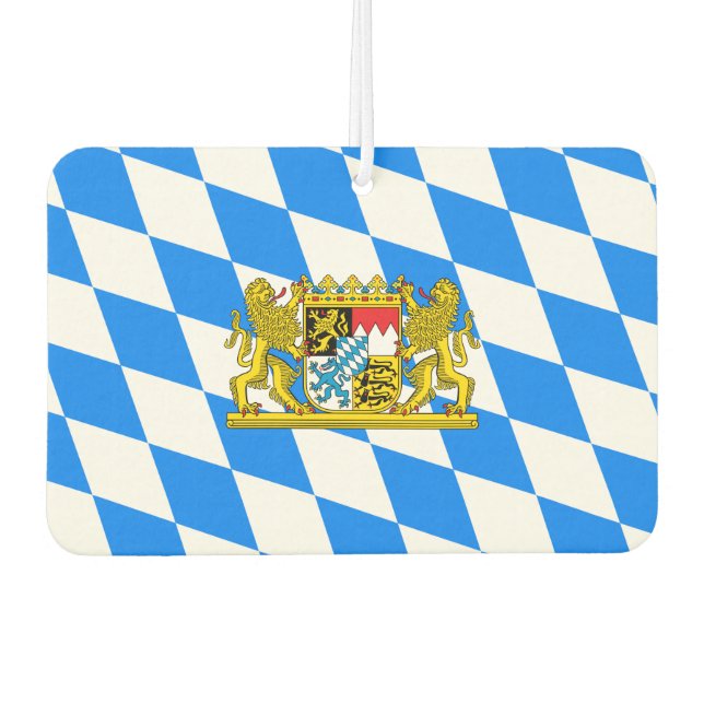 Bavarian flag-coat of arms air freshener (Front)