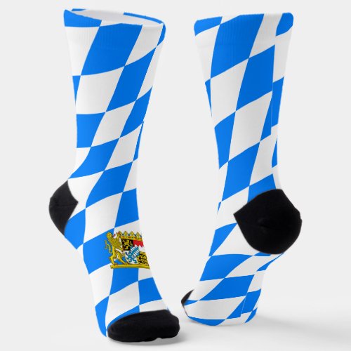 Bavarian flag_coat of arms socks