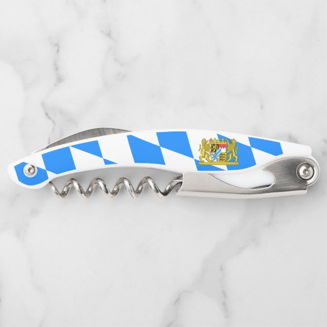 Bavarian flag-coat of arms waiter's corkscrew (Back)