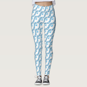 Bavarian Flag Colors Cute Oktoberfest Leggings