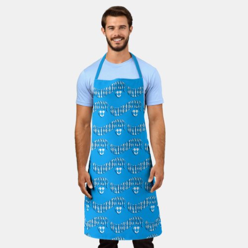 Bavarian Flag Colors Pattern Oktoberfest Apron