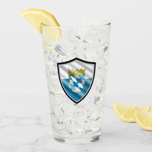 Bavarian flag glass