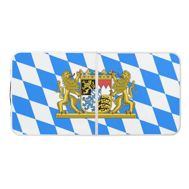 Bavarian Flag Oktoberfest Pong Table (Top)