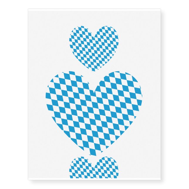 Bavarian Flag | Oktoberfest Temporary Tattoos (Front)