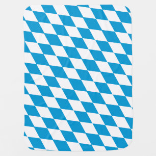 Bavarian flag pattern baby blanket