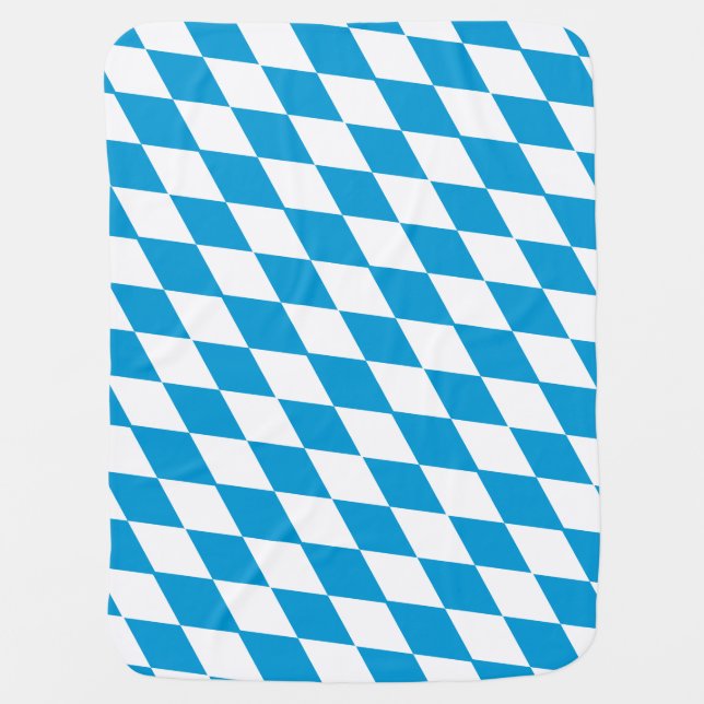 Bavarian flag pattern baby blanket (Front)