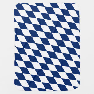 Bavarian flag pattern baby blanket