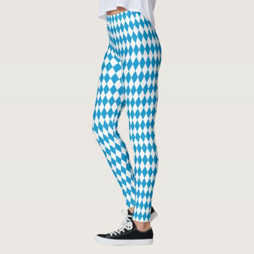 Bavarian Flag Pattern Oktoberfest Leggings