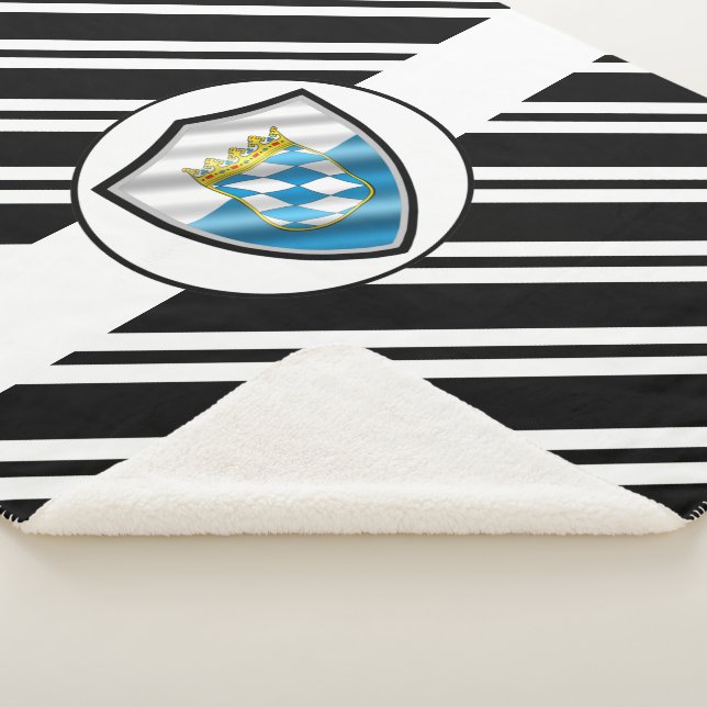 Bavarian flag sherpa blanket (3/4)