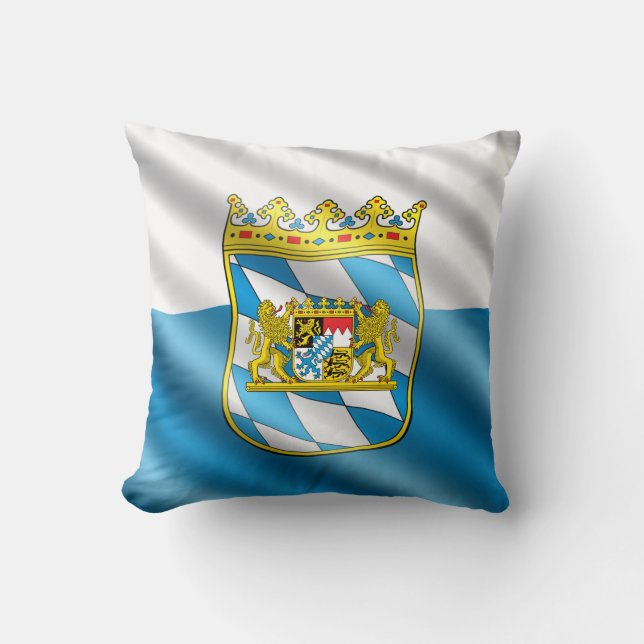 Bavarian flag throw pillow (Front)