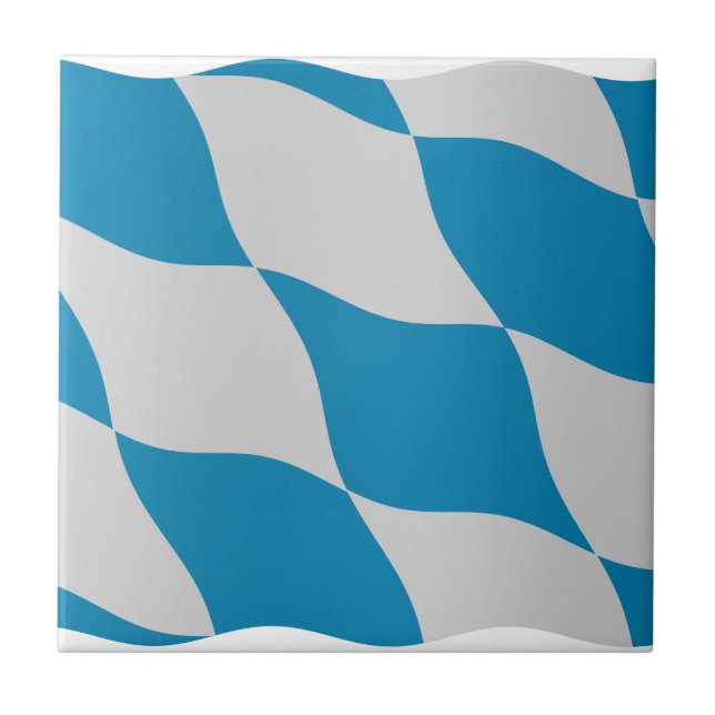 Bavarian flag - transparent background ceramic tile (Front)