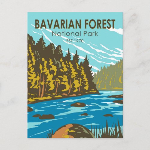 Bavarian Forest National Park Germany Vintage Postcard