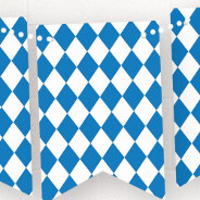 Bavarian Geometric Pattern For Oktoberfest. Bunting Flags at Zazzle