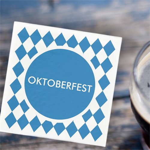 Bavarian Geometric Pattern for Oktoberfest Napkins