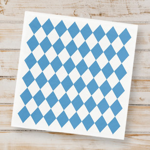 Bavarian Geometric Pattern for Oktoberfest. Paper Napkins