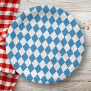 Bavarian Geometric Pattern For Oktoberfest. Paper Plates at Zazzle
