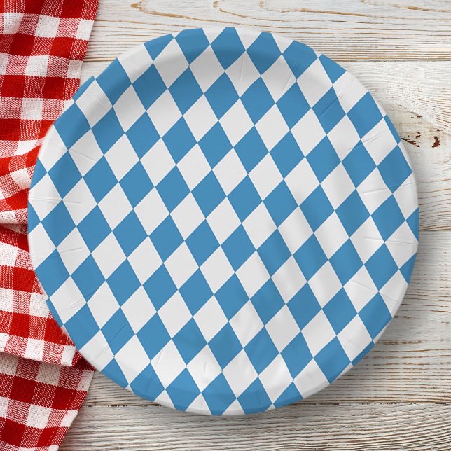 Bavarian Geometric Pattern for Oktoberfest. Paper Plates (Creator Uploaded)
