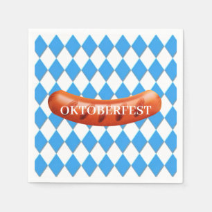 Bavarian Geometric pattern Oktoberfest Paper Napkins