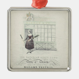Bavarian Girls Song by Maxim Gouci, song sheet Metal Ornament
