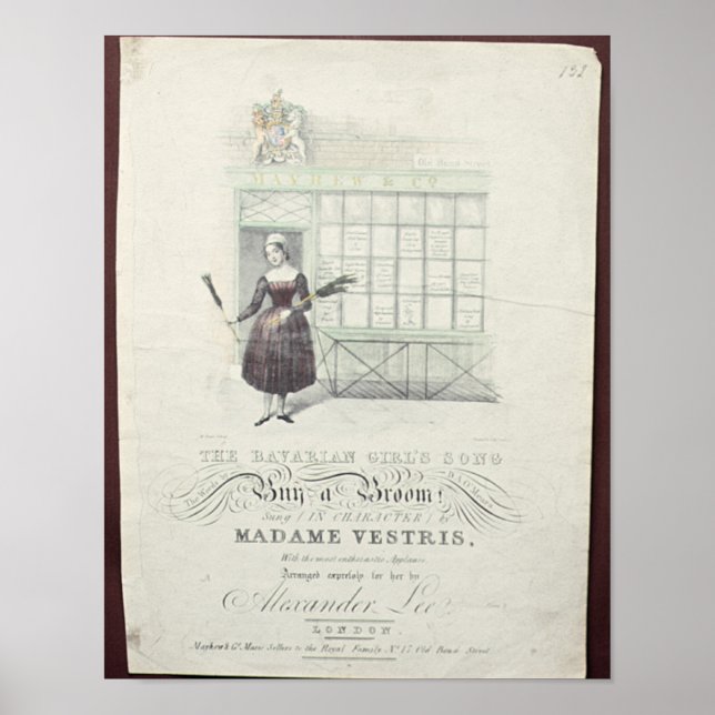 Bavarian Girls Song by Maxim Gouci, song sheet Poster (Front)