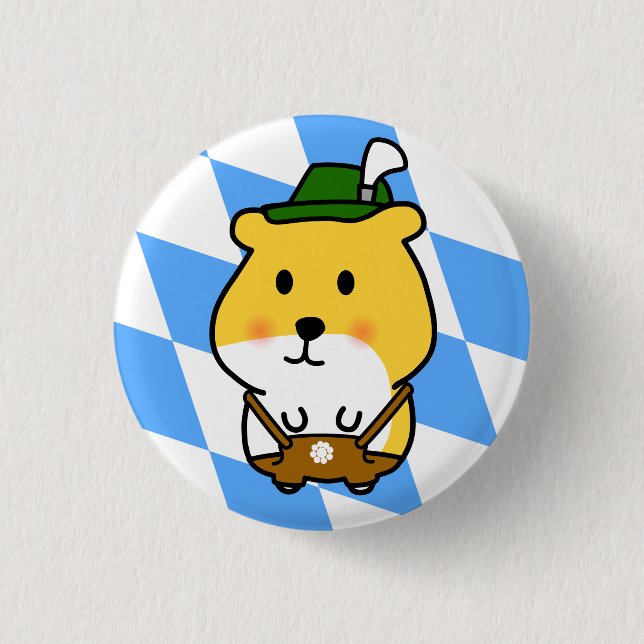 Bavarian Hamster Pinback Button (Front)