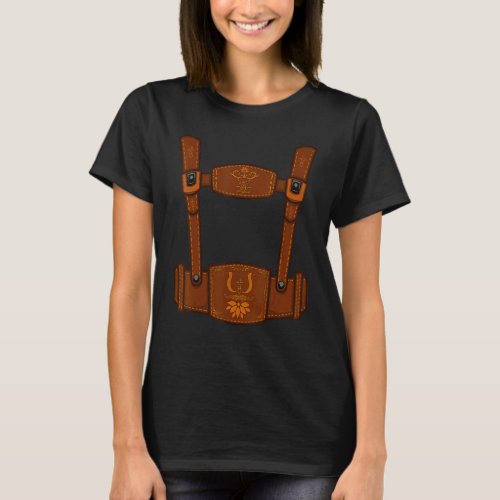 Bavarian Lederhosen Costume For Beerfest Prost T_Shirt