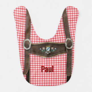Bavarian Lederhosen (customizable) Baby Bib