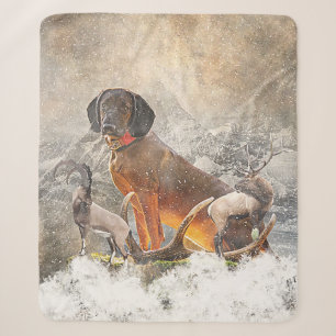 Bavarian Mountain Hound, Art Sherpa Blanket