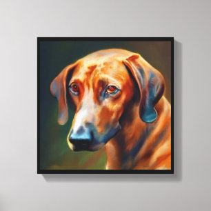 Bavarian Mountain Hound - Dog Portrait Canvas Print