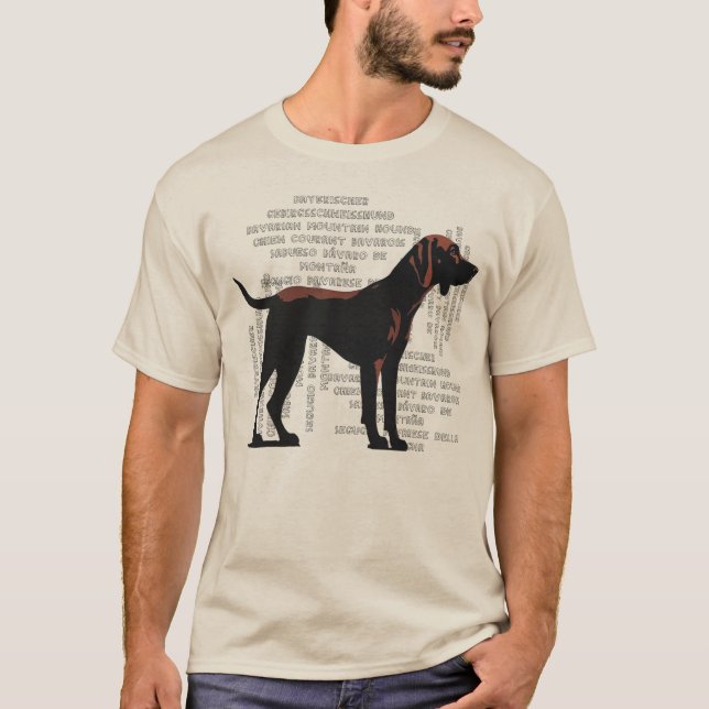  Bavarian Mountain Hound Silhouette T-Shirt (Front)