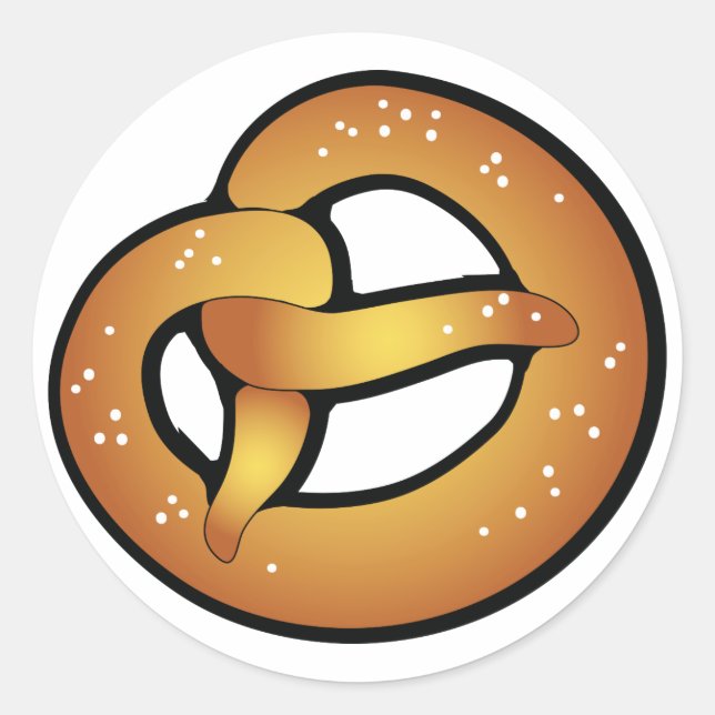 bavarian pretzel classic round sticker (Front)