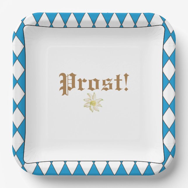 Bavarian Prost Paper Plates (Front)