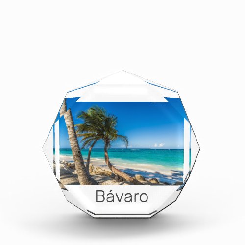 Bavaro Beach Caribbean Dominican Republic Souvenir Acrylic Award