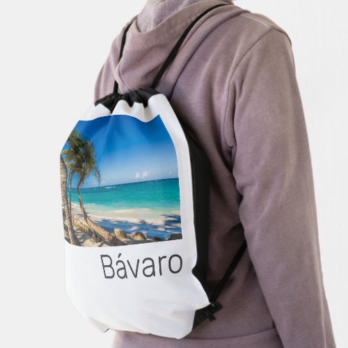 Bavaro Beach Caribbean Dominican Republic Souvenir Drawstring Bag