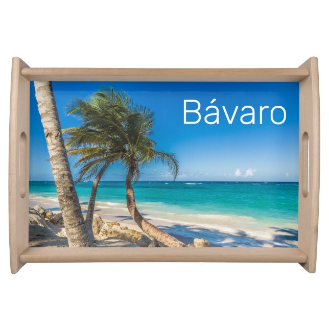 Bavaro Beach Caribbean Dominican Republic Souvenir Serving Tray (Front)
