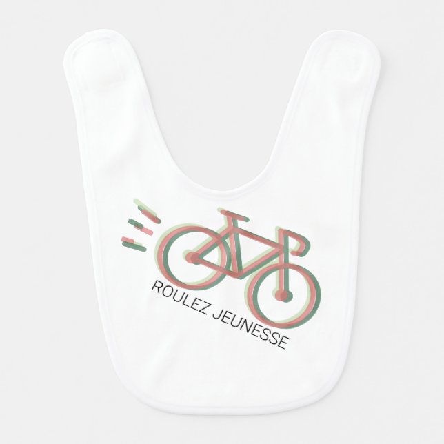 Bavette Roulez Jeunesse Baby Bib (Front)